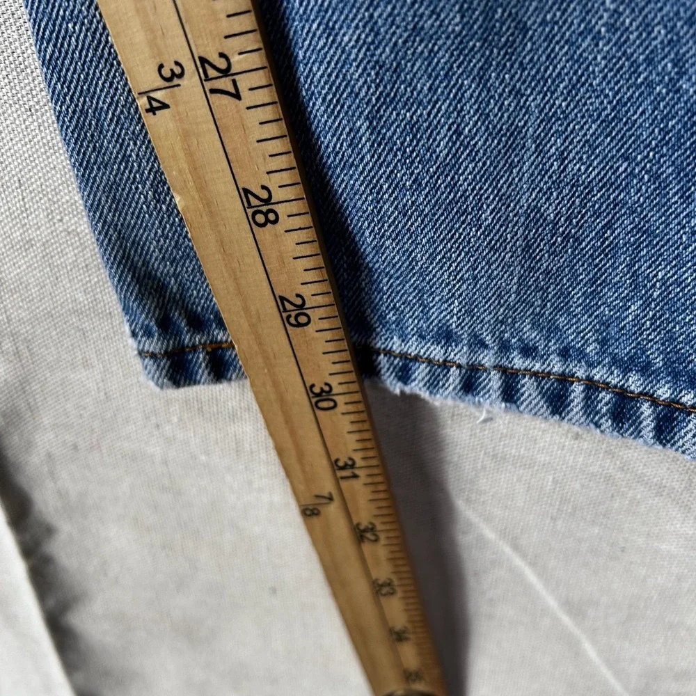 Levis 505 Regular Fit Jeans Mens 34x32 Medium Wash Blue Straight Leg Denim